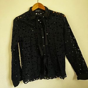 Scotch and Soda Crochet Button Down Shirt